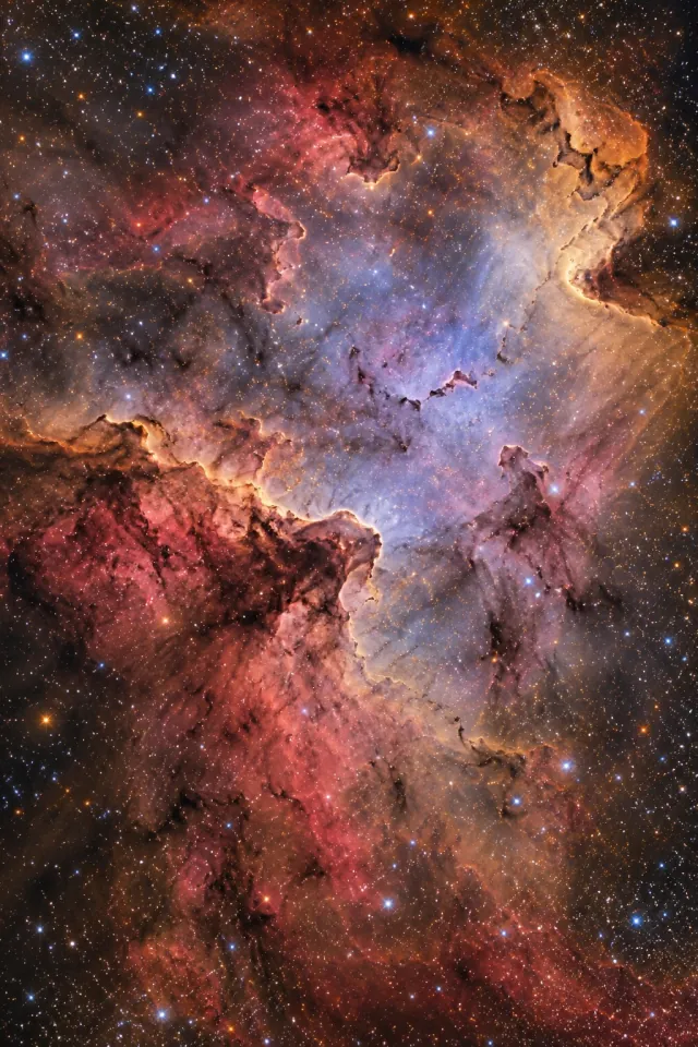 Luminous Ridges of the Soul Nebula