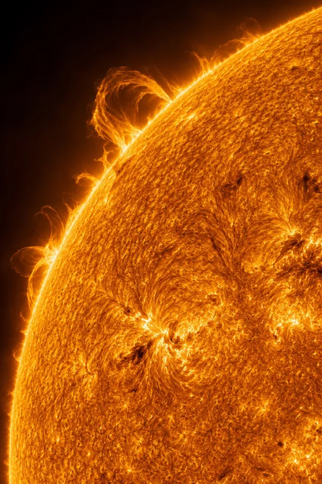 Solar Prominences and Golden Surface