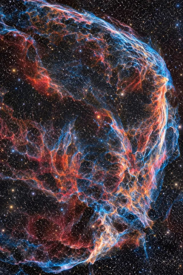 Luminous Veil Nebula Filaments