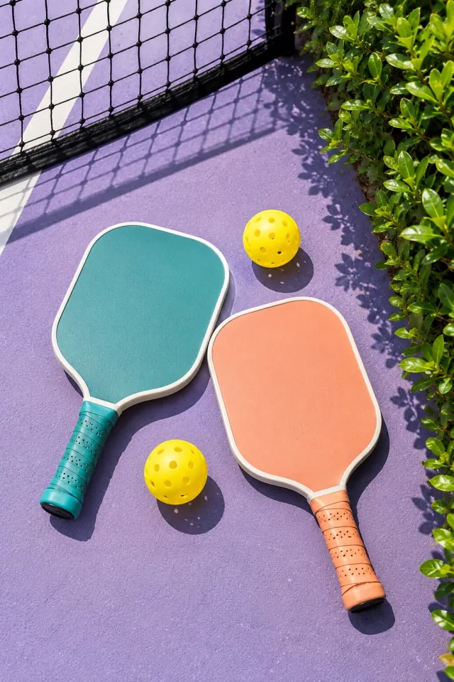 Pickleball on a Lilac Court