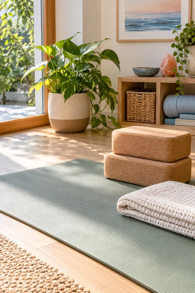 Yoga in a Bright Modern Studio