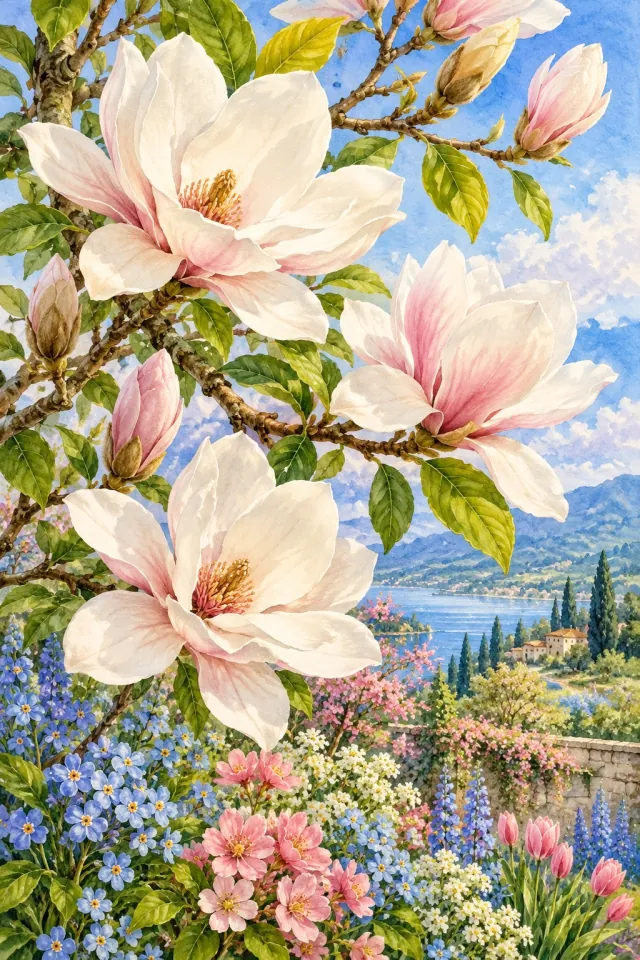 Spring Magnolia Branch