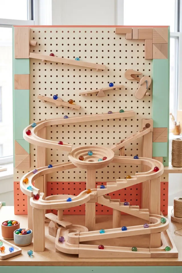 Wooden Marble Run