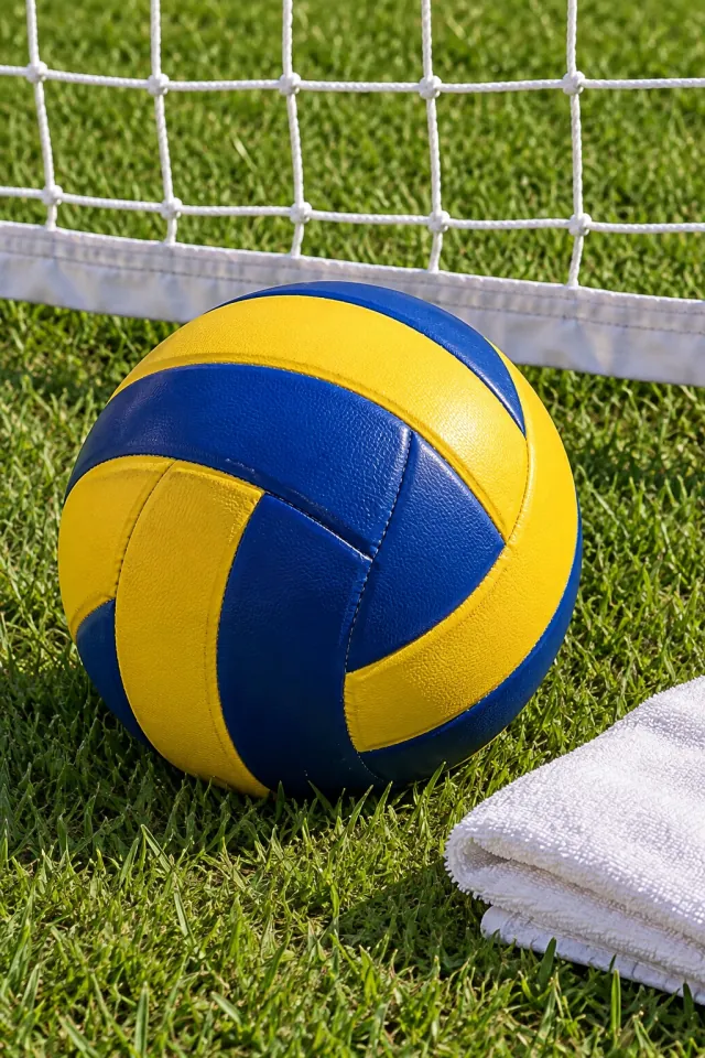 Volleyball on Fresh Grass